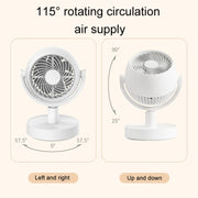 Desktop Air Circulation Fan Household Office Compact Mute Electrical Fan, Style: USB Plug In