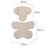 Infant Safety Seat Cushion Four Seasons Universal Stroller Lumbar Protection Pads(Black)