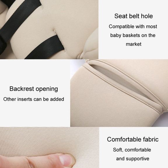 Infant Safety Seat Cushion Four Seasons Universal Stroller Lumbar Protection Pads(Grey)