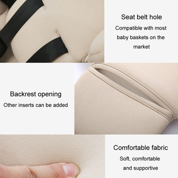 Infant Safety Seat Cushion Four Seasons Universal Stroller Lumbar Protection Pads(Grey)