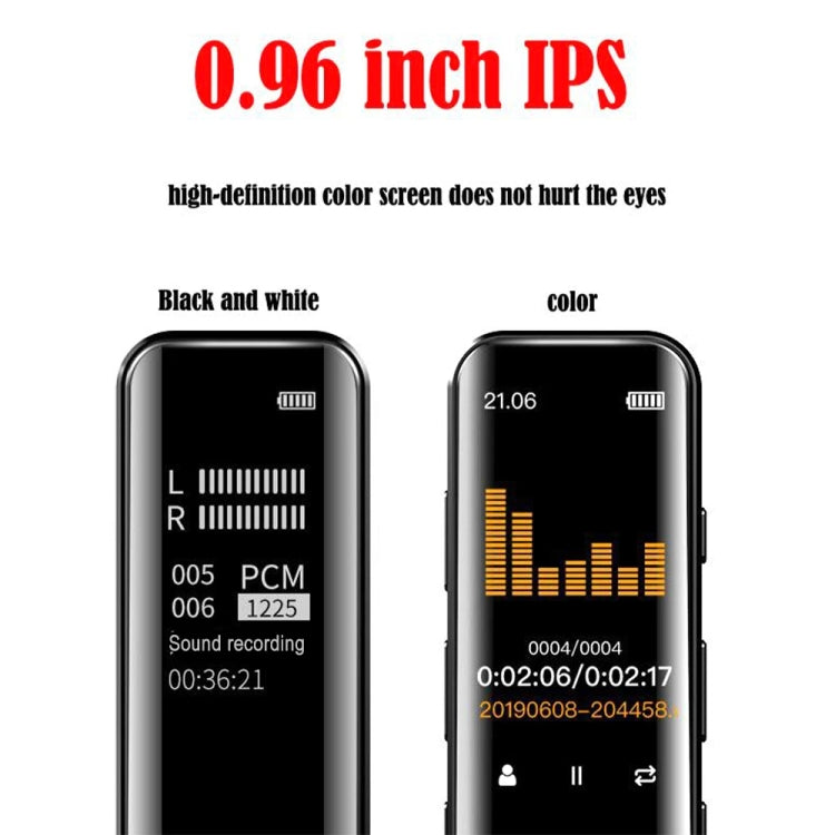 G1 0.96-Inch IPS Color Screen HD Smart Mini Noise Reduction Timer Recorder, Capacity: 16GB