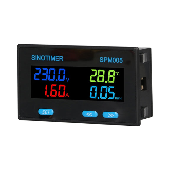 SINOTIMER SPM005 AC Digital Display Voltage Current Power Electricity Multifunctional Monitoring Meter, Specification: 100A