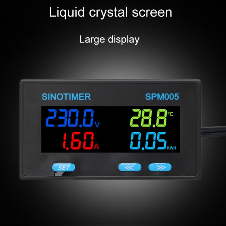 SINOTIMER SPM005 AC Digital Display Voltage Current Power Electricity Multifunctional Monitoring Meter, Specification: 100A
