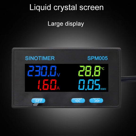 SINOTIMER SPM005 AC Digital Display Voltage Current Power Electricity Multifunctional Monitoring Meter, Specification: 100A