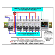 SINOTIMER SDM009 Din Rail Single-Phase Voltage Current Frequency Power Factor Electricity Multifunctional Meter, Model: AC40-300V External