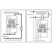 SINOTIMER SDM009 Din Rail Single-Phase Voltage Current Frequency Power Factor Electricity Multifunctional Meter, Model: AC250-450V External