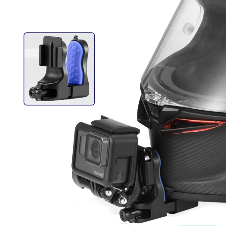 Motorcycle Helmet Chin Clamp Mount for GoPro Hero Series DJI Osmo Action, SJCAM Cameras, Spec: Set 1
