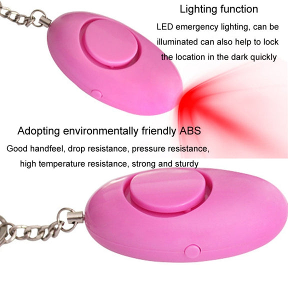 LED Flashing Alarm Anti Loss And Wolfproof Device Women Defense Emergency Caller(White)