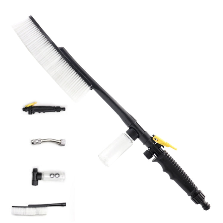 High Pressure Car Wash Nozzle Soft Bristle Long Handle Brush Foam Bottle Tool Set, Specification: Set 1
