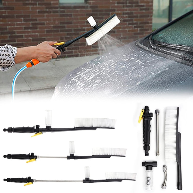 High Pressure Car Wash Nozzle Soft Bristle Long Handle Brush Foam Bottle Tool Set, Specification: Set 1