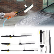 High Pressure Car Wash Nozzle Soft Bristle Long Handle Brush Foam Bottle Tool Set, Specification: Set 1
