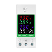 SINOTIMER DIN Rail AC Digital Display Current Voltage Power Electricity Multi-Function Tester, Model: SDM012-2