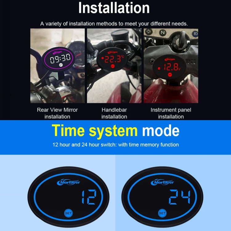 Morfayer Locomotive Multi-function Voltmeter, Red, Specification: Voltmeter Function