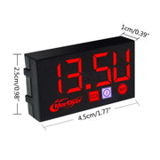 Compact LED Digital Display Time Voltmeter, Specification: 2 in 1 Water Temperature Red
