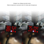 Compact LED Digital Display Time Voltmeter, Specification: 2 in 1 Water Temperature Red
