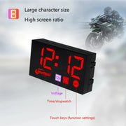 Compact LED Digital Display Time Voltmeter, Specification: 2 in 1 Water Temperature Red