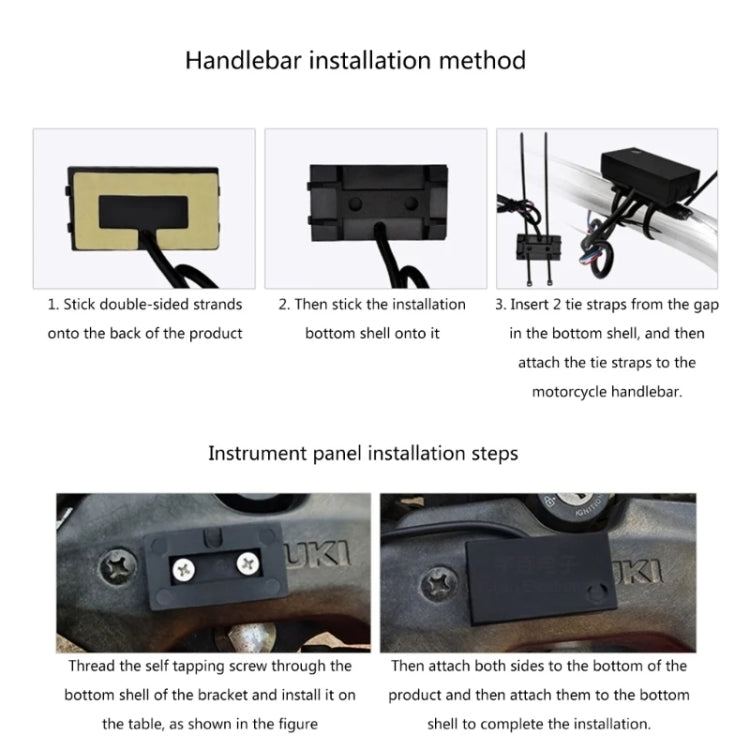 Compact LED Digital Display Time Voltmeter, Specification: 2 in 1 Water Temperature Red