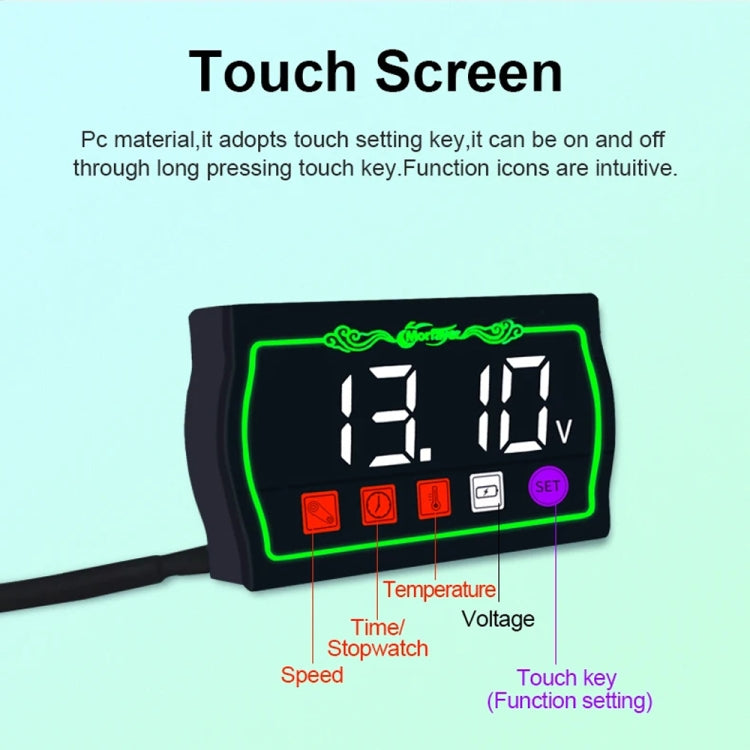 4 in 1 Water Temperature Meter Morfayer Locomotive Intelligent Multi-function Tachometer