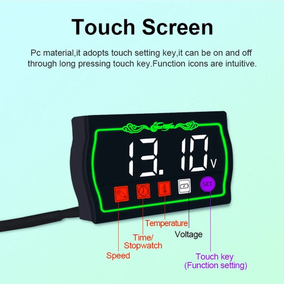 4 in 1 Water Temperature Meter Morfayer Locomotive Intelligent Multi-function Tachometer