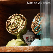 Mini Office Desktop Silent Electrical Fan Desktop Outdoor USB Retro Fan(Green)