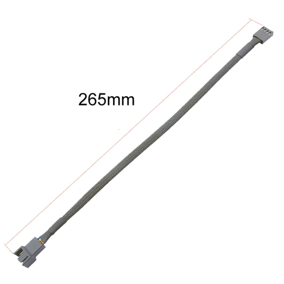 0.27m Computer PWM Temperature Control Cooling Fan Extension Cable Chassis HUB Connector(1 In 1)