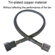 0.27m Computer PWM Temperature Control Cooling Fan Extension Cable Chassis HUB Connector(1 In 1)
