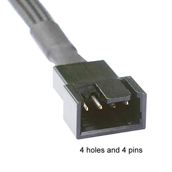 0.27m Computer PWM Temperature Control Cooling Fan Extension Cable Chassis HUB Connector(1 In 1)
