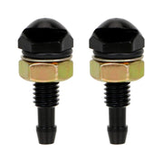 2pcs /Set Automotive Glass Washer Sprayer Aluminum Cap Nozzle(Black)