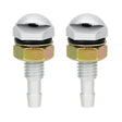 2pcs /Set Automotive Glass Washer Sprayer Aluminum Cap Nozzle(White) - Windscreen Wipers by PMC TechLife | Online Shopping South Africa | PMC TechLife | Buy Now Pay Later Mobicred