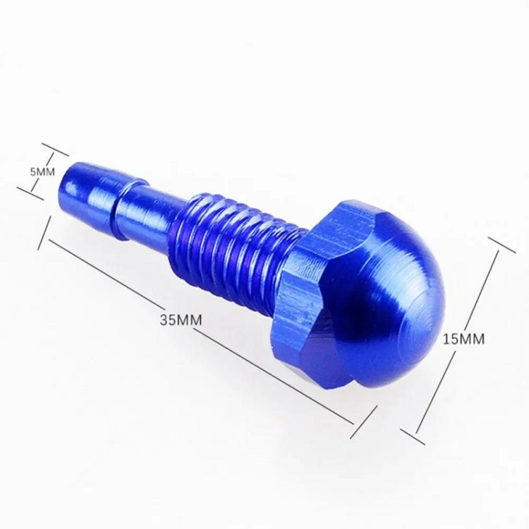2pcs /Set Automotive Glass Washer Sprayer Aluminum Cap Nozzle(Black)
