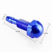2pcs /Set Automotive Glass Washer Sprayer Aluminum Cap Nozzle(Black)