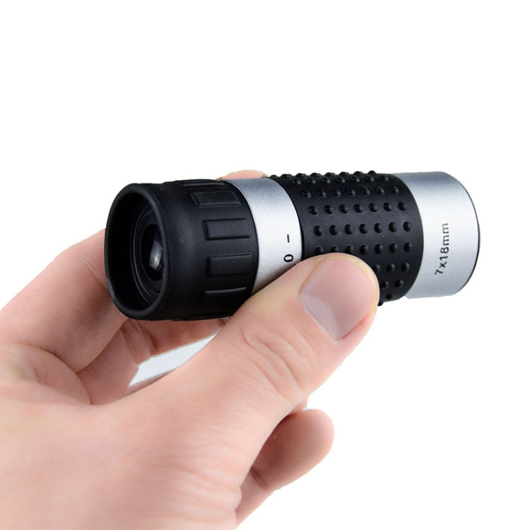 7 x 18 Mini Monoculars Telescope for Hunting Golf Hiking Bird Watching, Spec: Crosshairs