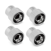 4pcs /Set Skeleton Car Tire Universal Aluminum Valve Cap(Silver)
