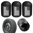 4pcs /Set Car Tire Capsule Aluminum Alloy Screw Dustproof Valves(Black) - Tire Valve Caps by PMC TechLife | Online Shopping South Africa | PMC TechLife | Buy Now Pay Later Mobicred