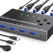 KC-KM434B USB3.0 4 Port USB Shared Device 4 Port Printer Sharing Device Keyboard Mouse Switch