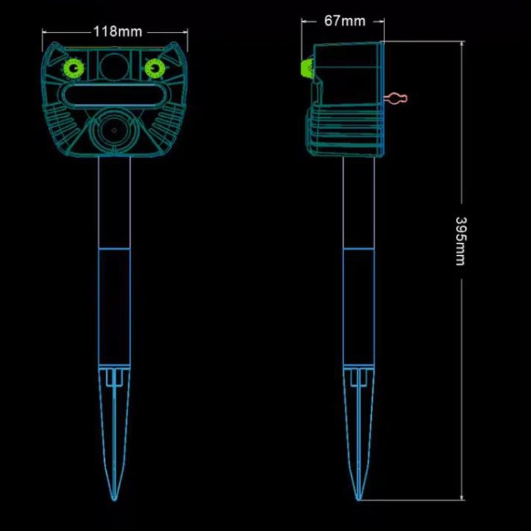 Outdoor Solar Animal Driving Device Ultrasonic Water-resistant Infrared Sensor