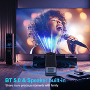 HY320 1080P 390ANSI 4K Android 11 Projector With Wifi 6 Bluetooth 5.0 Support Miracast / Airplay / DLNA US Plug