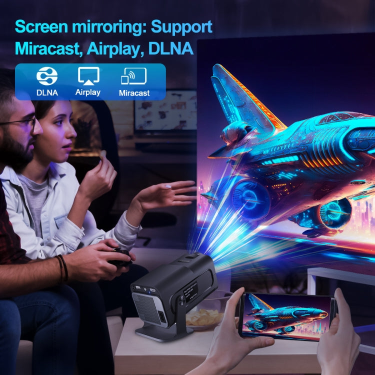 HY320 1080P 390ANSI 4K Android 11 Projector With Wifi 6 Bluetooth 5.0 Support Miracast / Airplay / DLNA US Plug