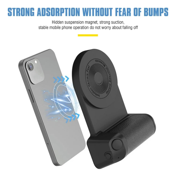 Camera Shape Bluetooth Magnetic Rotating Photo Handle Desktop Stand, Color: Black Basic Model