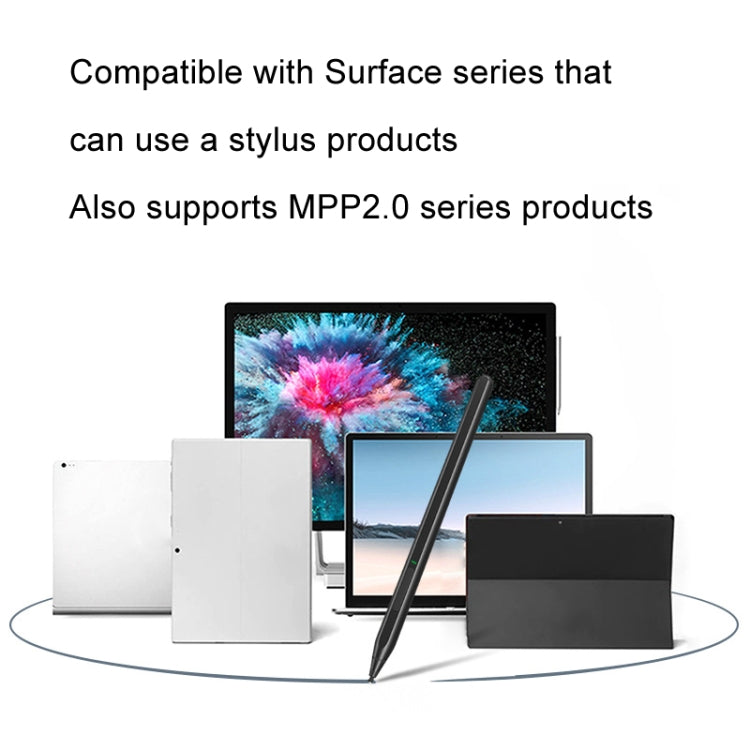For Microsoft Surface 4096 Pressure Sensitive MPP2.0 Anti-false Touch Pressure Sensitive Capacitive Pen(Silver)