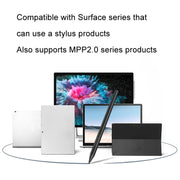 For Microsoft Surface 4096 Pressure Sensitive MPP2.0 Anti-false Touch Pressure Sensitive Capacitive Pen(Silver)