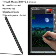 For Microsoft Surface 4096 Pressure Sensitive MPP2.0 Anti-false Touch Pressure Sensitive Capacitive Pen(Silver)