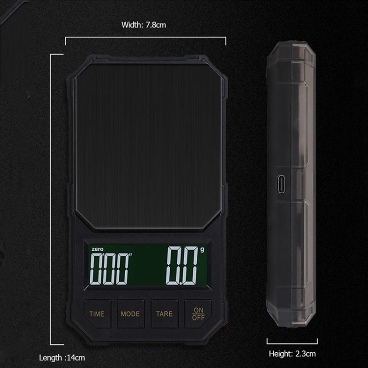 Battery Model 1kg/0.1g Portable Toolbox Digital Scale Jewelry Weighing Tool with Timing