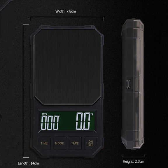 Battery Model 1kg/0.1g Portable Toolbox Digital Scale Jewelry Weighing Tool with Timing