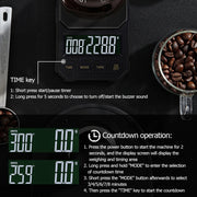 Battery Model 1kg/0.1g Portable Toolbox Digital Scale Jewelry Weighing Tool with Timing