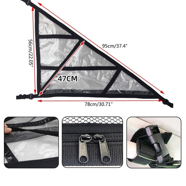 SUV Ceiling Storage Net Car Roof Mesh Storage Bag Suitable For 3-handle Models, Specification: Transparent PVC+Reinforcement Webbing