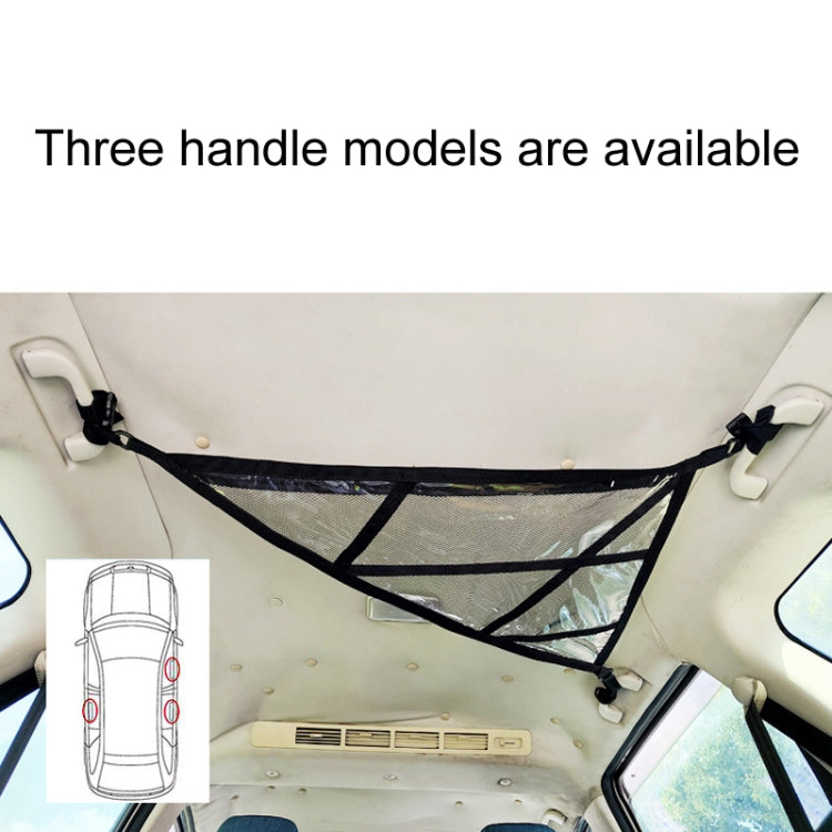 SUV Ceiling Storage Net Car Roof Mesh Storage Bag Suitable For 3-handle Models, Specification: Transparent PVC+Reinforcement Webbing