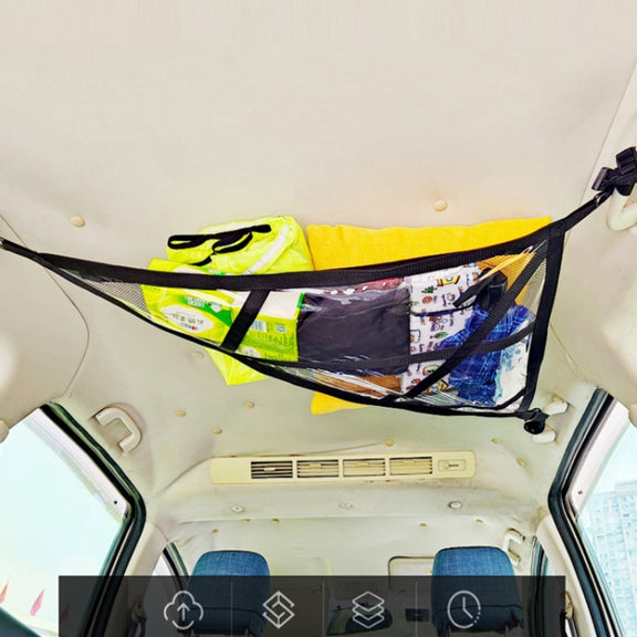 SUV Ceiling Storage Net Car Roof Mesh Storage Bag Suitable For 3-handle Models, Specification: Transparent PVC+Reinforcement Webbing