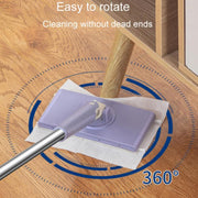 Washcloth Small Mop Lazy Person Hand-Free Automatic Paper Change Mini Floor Cleaner(Purple)