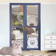 Pet Screen Door Two Way Access Magnetic Closing Cat Door Pet Products(White)
